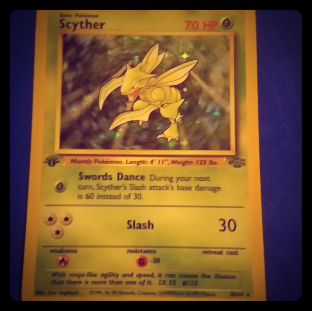1st edition Scyther card - Jungle Set